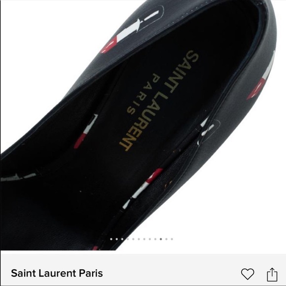 💥SOLD💥 SAINT LAURENT LEATHER LIPSTICK HEELS - Picture 6 of 13
